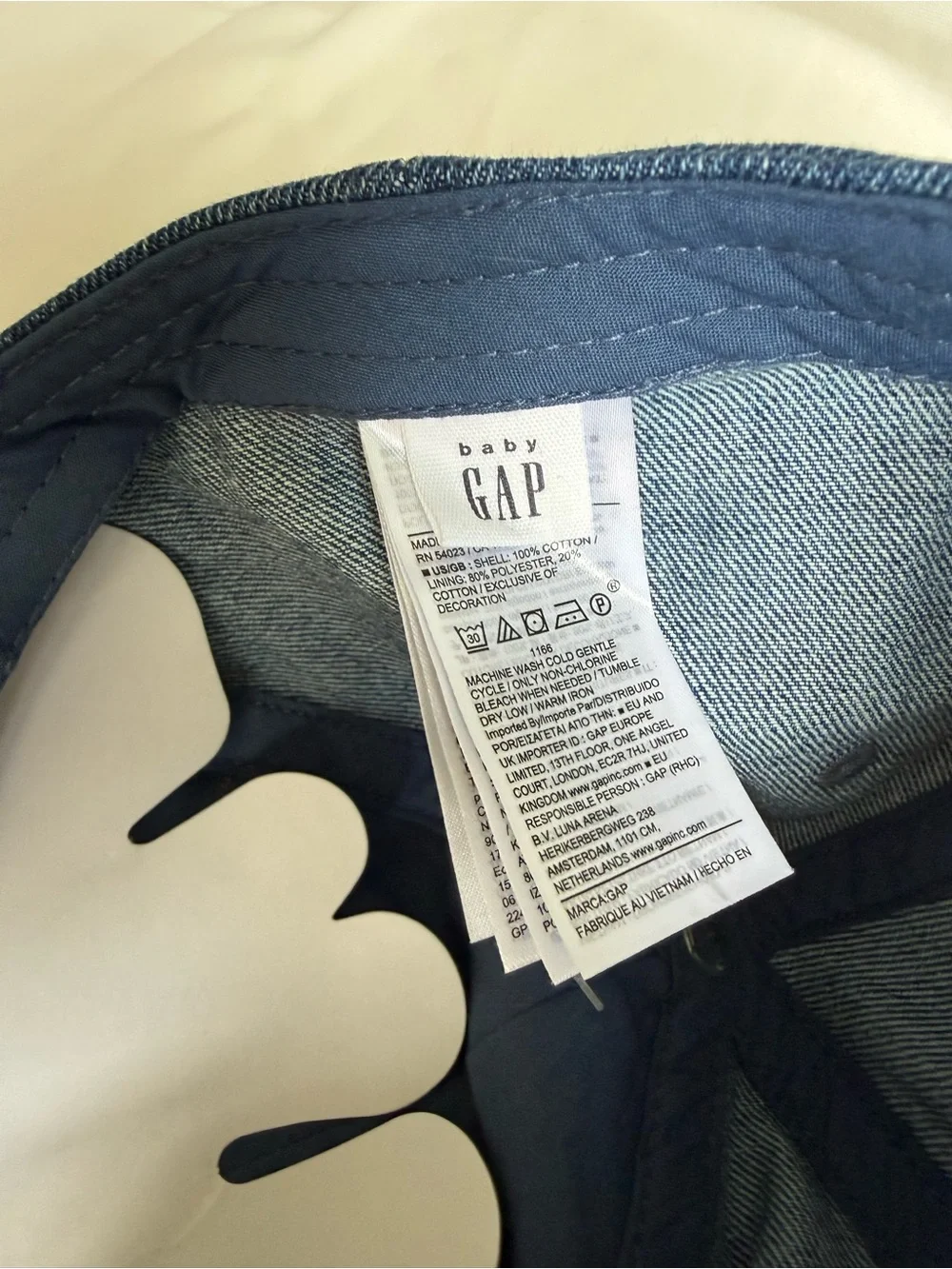 GAP Baby Denim Baseball Hat